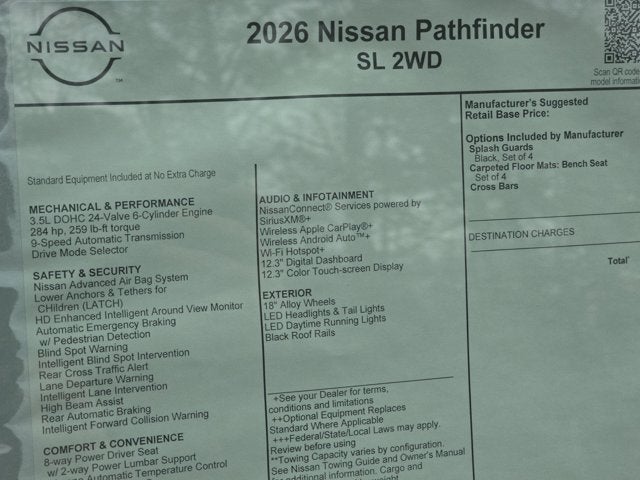 2026 Nissan Pathfinder SL