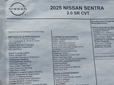 2025 Nissan Sentra SR