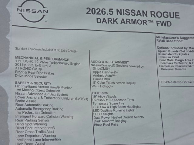 2026 Nissan Rogue Dark Armor