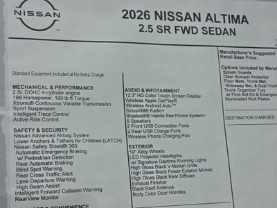 2026 Nissan Altima SR