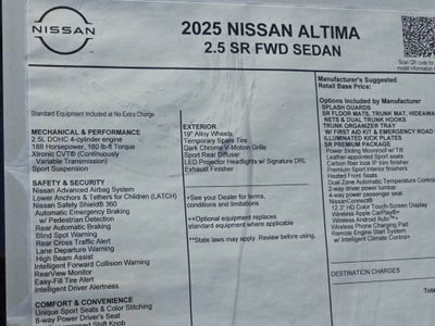 2025 Nissan Altima SR