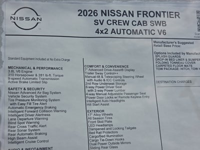 2026 Nissan Frontier SV