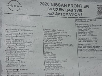 2026 Nissan Frontier SV