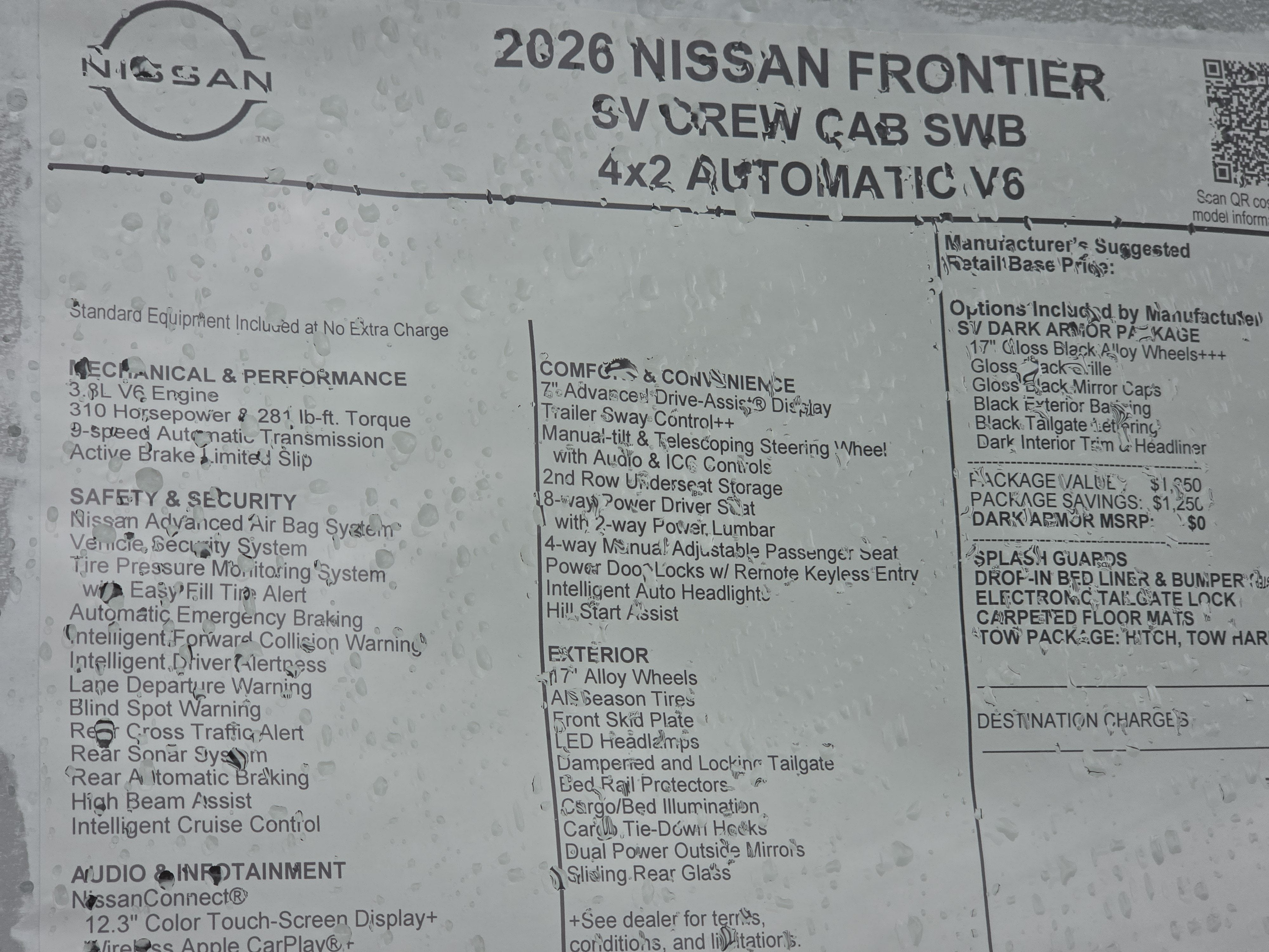 2026 Nissan Frontier SV