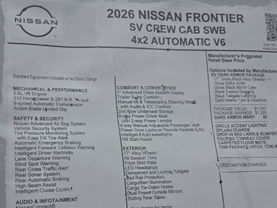 2026 Nissan Frontier SV