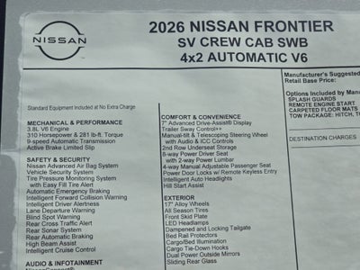2026 Nissan Frontier SV