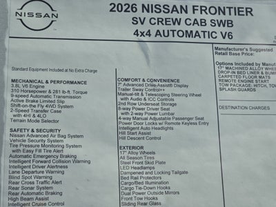 2026 Nissan Frontier SV
