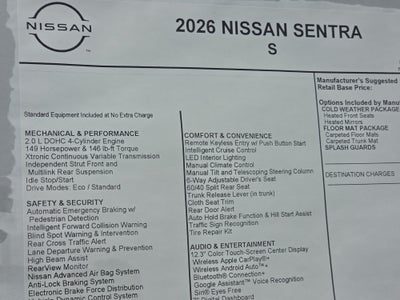 2026 Nissan Sentra S