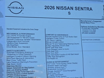 2026 Nissan Sentra S