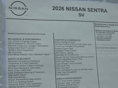 2026 Nissan Sentra SV