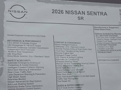 2026 Nissan Sentra SR