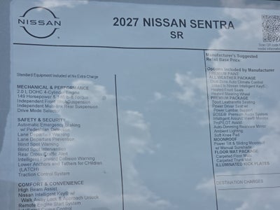 2027 Nissan Sentra SR