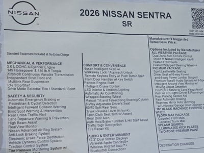 2026 Nissan Sentra SR