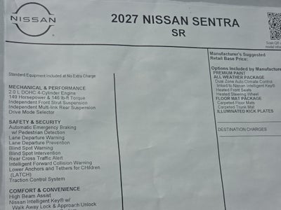 2027 Nissan Sentra SR