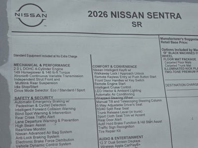 2026 Nissan Sentra SR