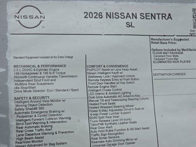 2026 Nissan Sentra SL