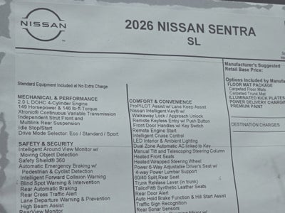 2026 Nissan Sentra SL