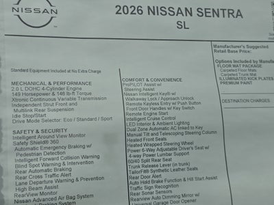 2026 Nissan Sentra SL