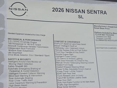 2026 Nissan Sentra SL