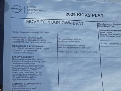 2025 Nissan Kicks Play S