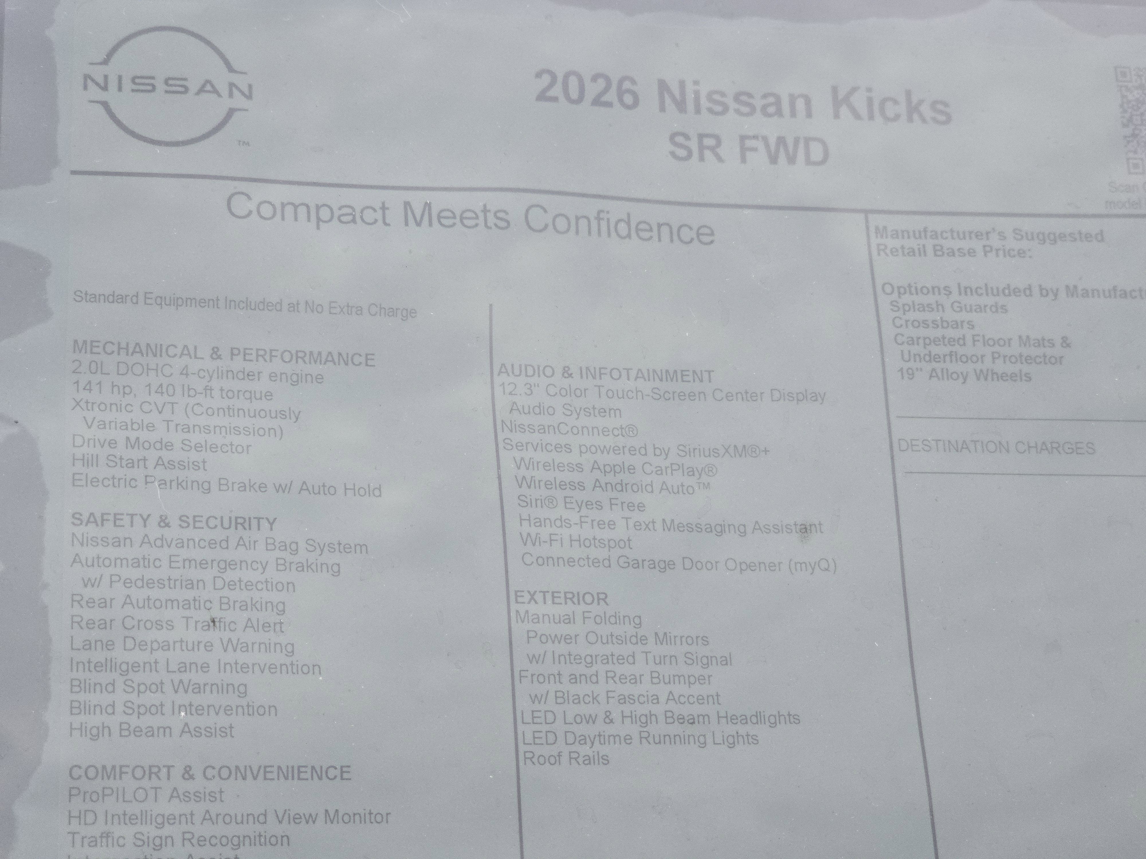2026 Nissan Kicks SR