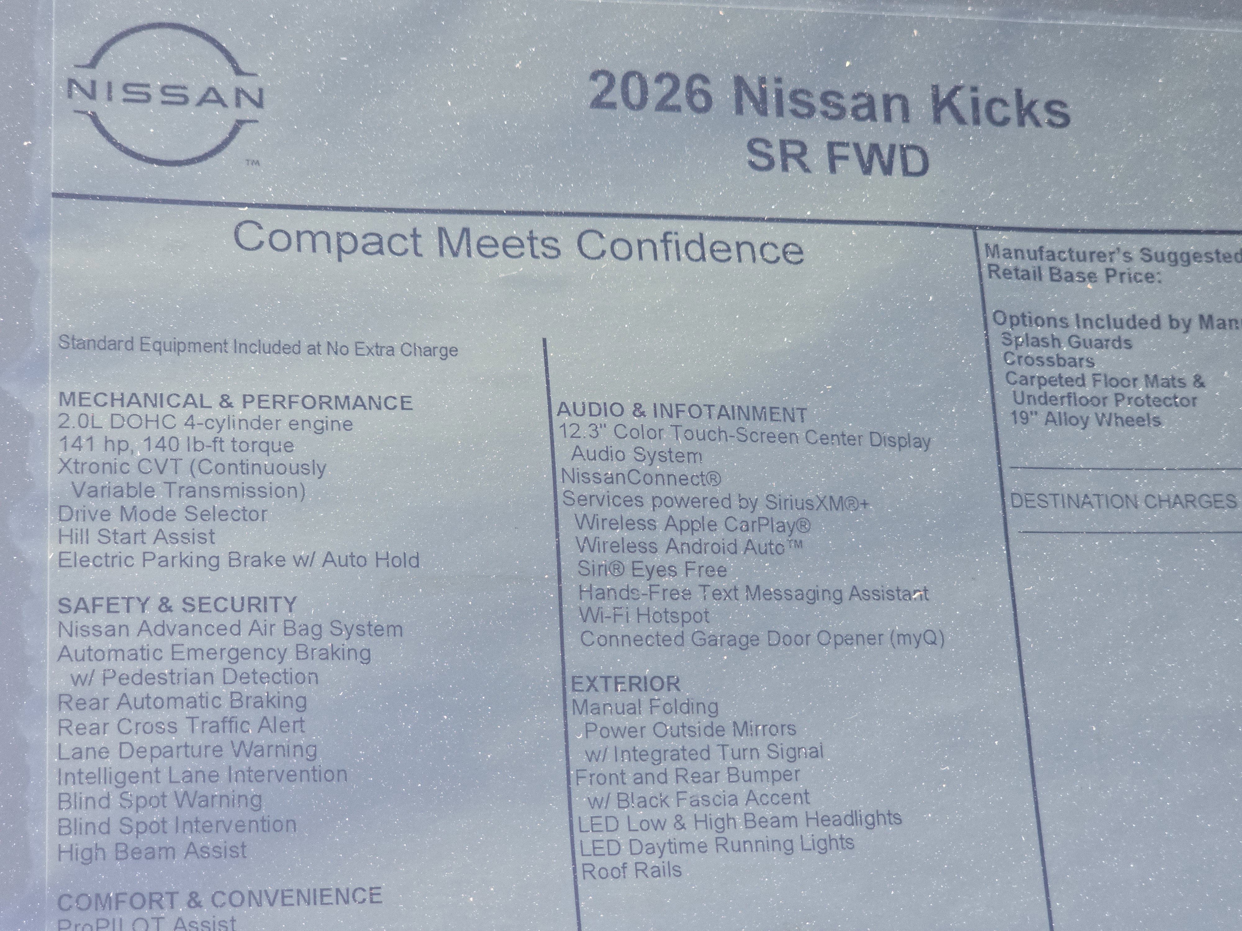 2026 Nissan Kicks SR