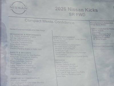 2026 Nissan Kicks SR