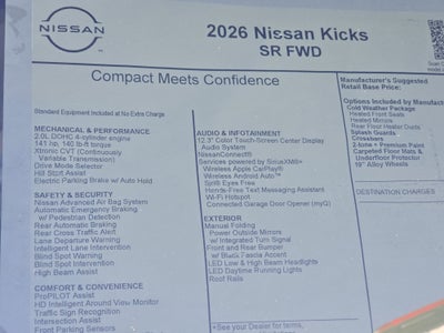 2026 Nissan Kicks SR