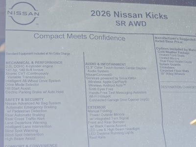 2026 Nissan Kicks SR