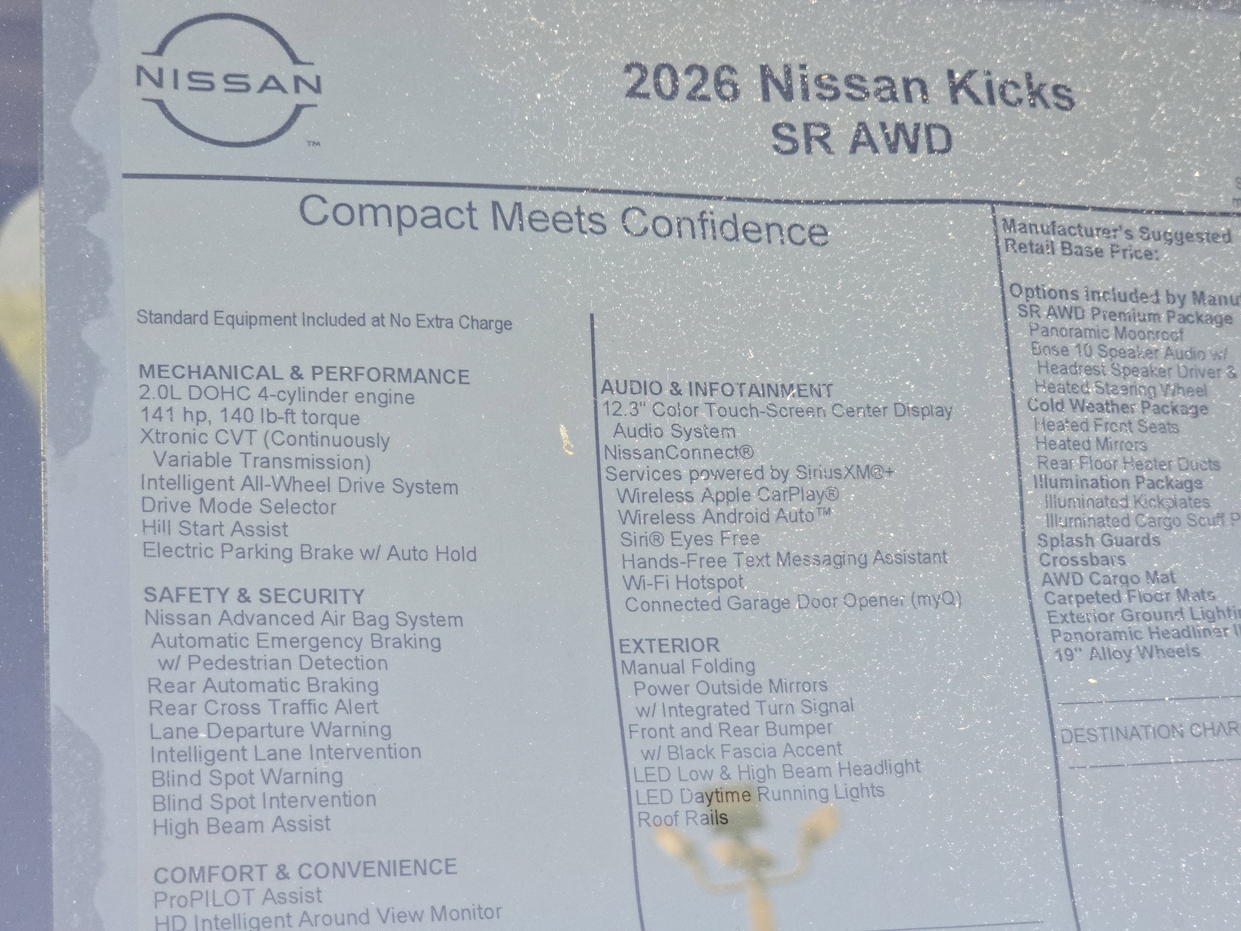 2026 Nissan Kicks SR