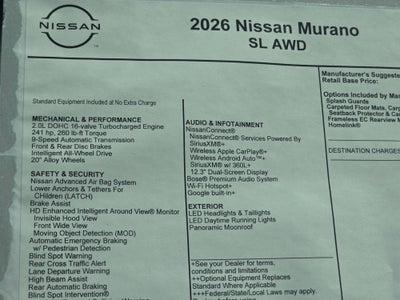 2026 Nissan Murano SL