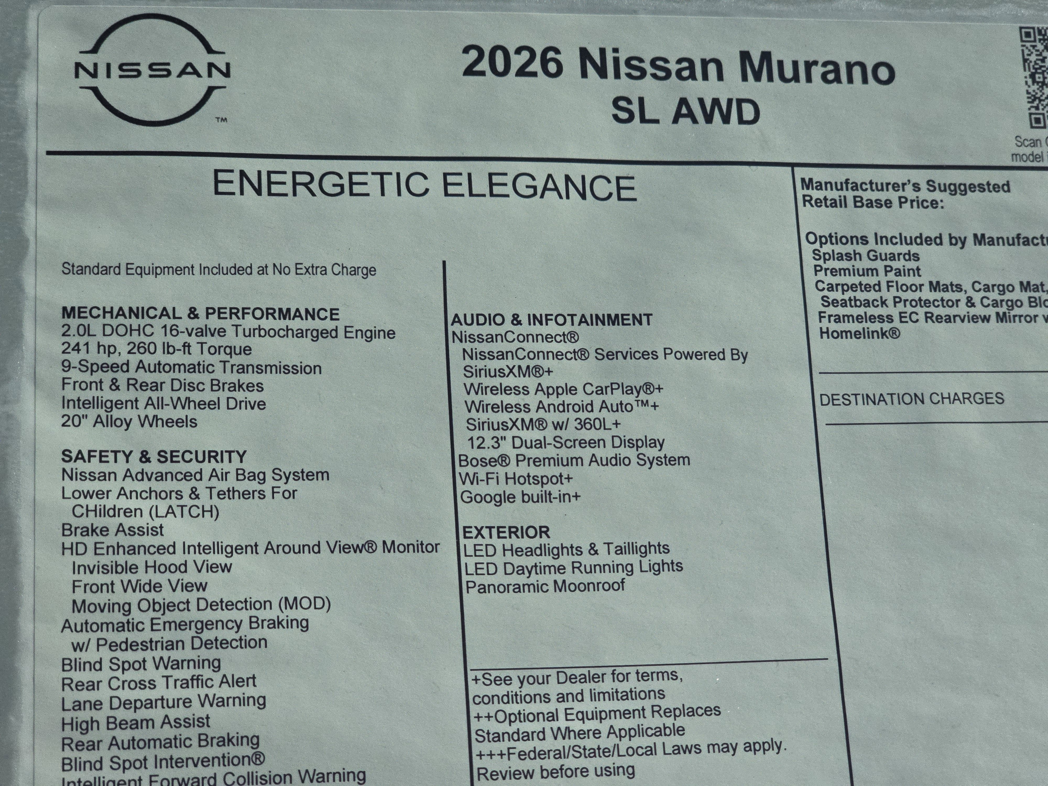 2026 Nissan Murano SL