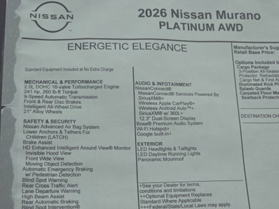 2026 Nissan Murano Platinum
