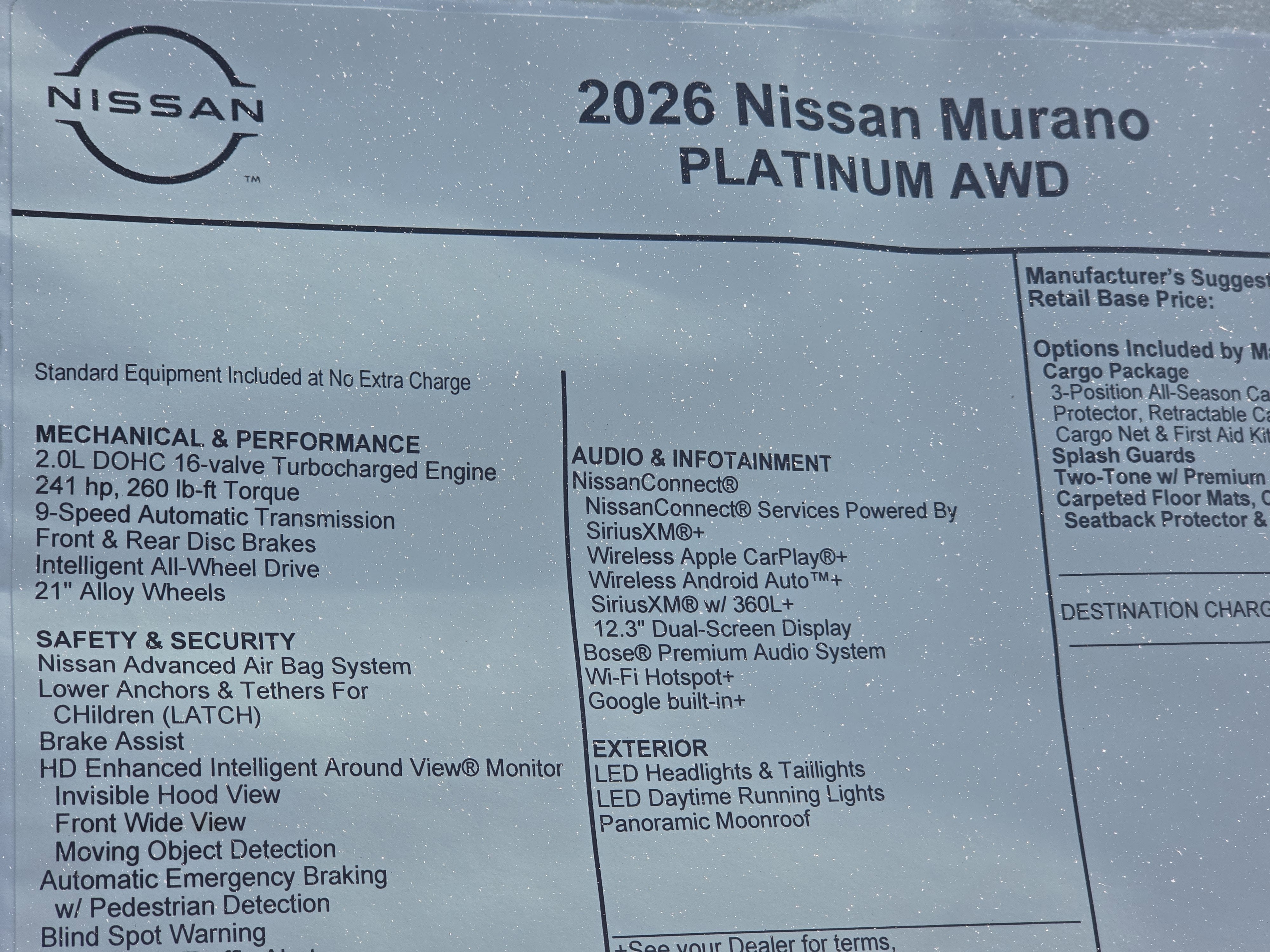 2026 Nissan Murano Platinum