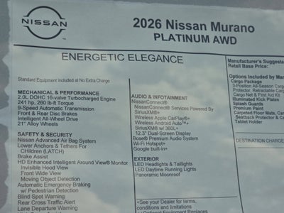 2026 Nissan Murano Platinum