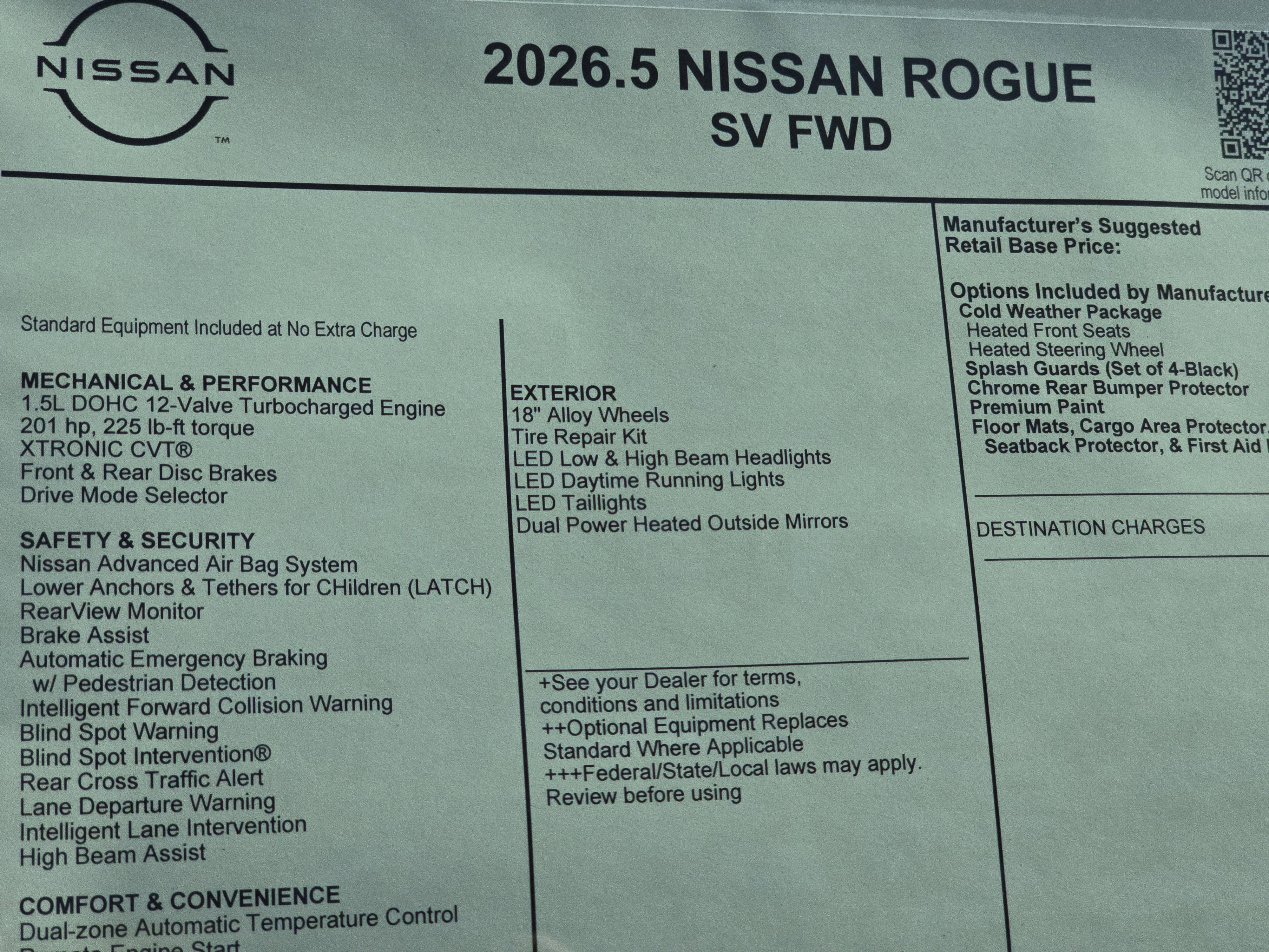 2026 Nissan Rogue SV