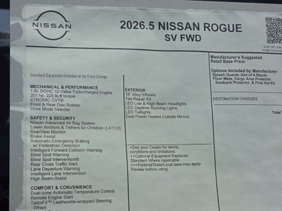 2026 Nissan Rogue SV
