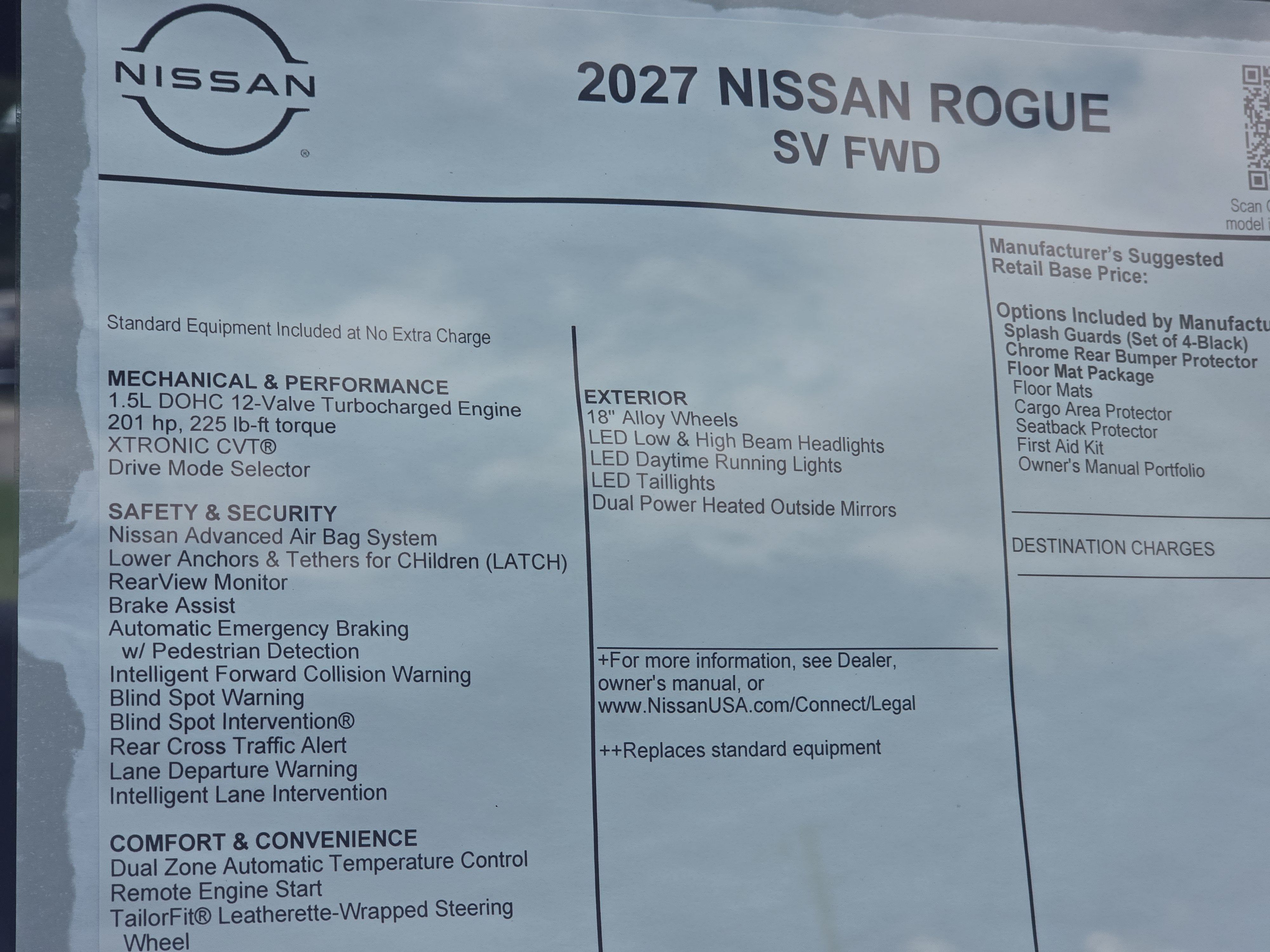 2027 Nissan Rogue SV