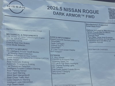 2026 Nissan Rogue Dark Armor