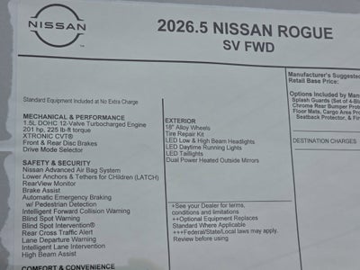 2026 Nissan Rogue SV