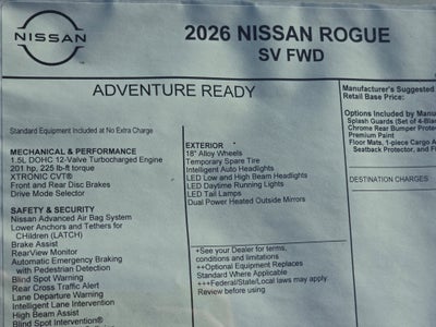 2026 Nissan Rogue SV