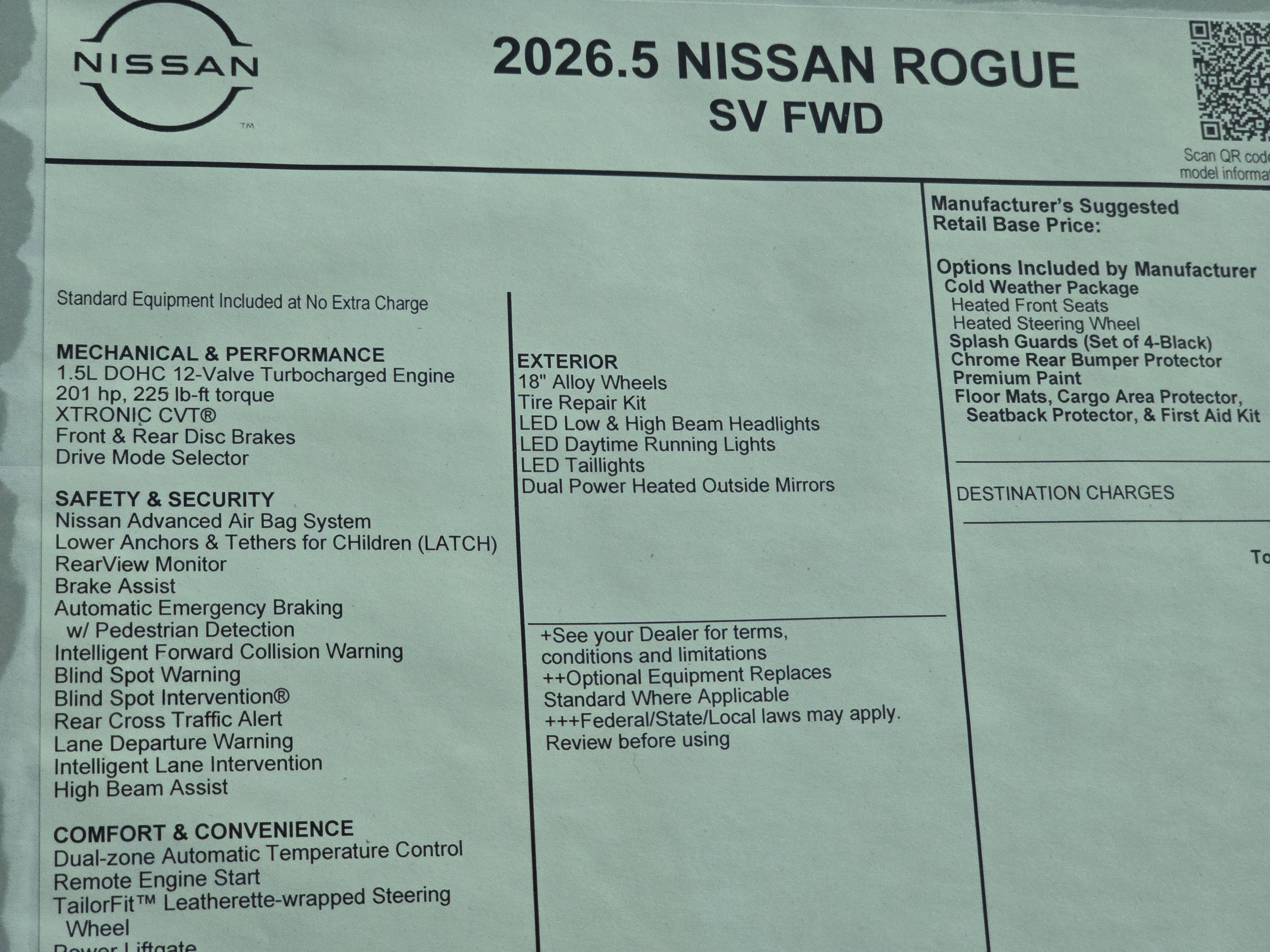 2026 Nissan Rogue SV
