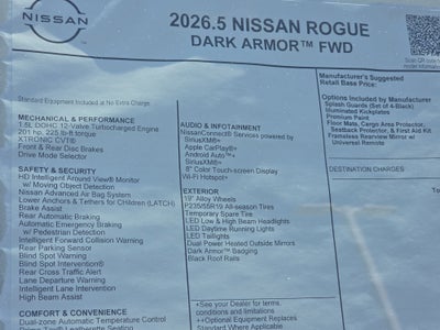 2026 Nissan Rogue Dark Armor