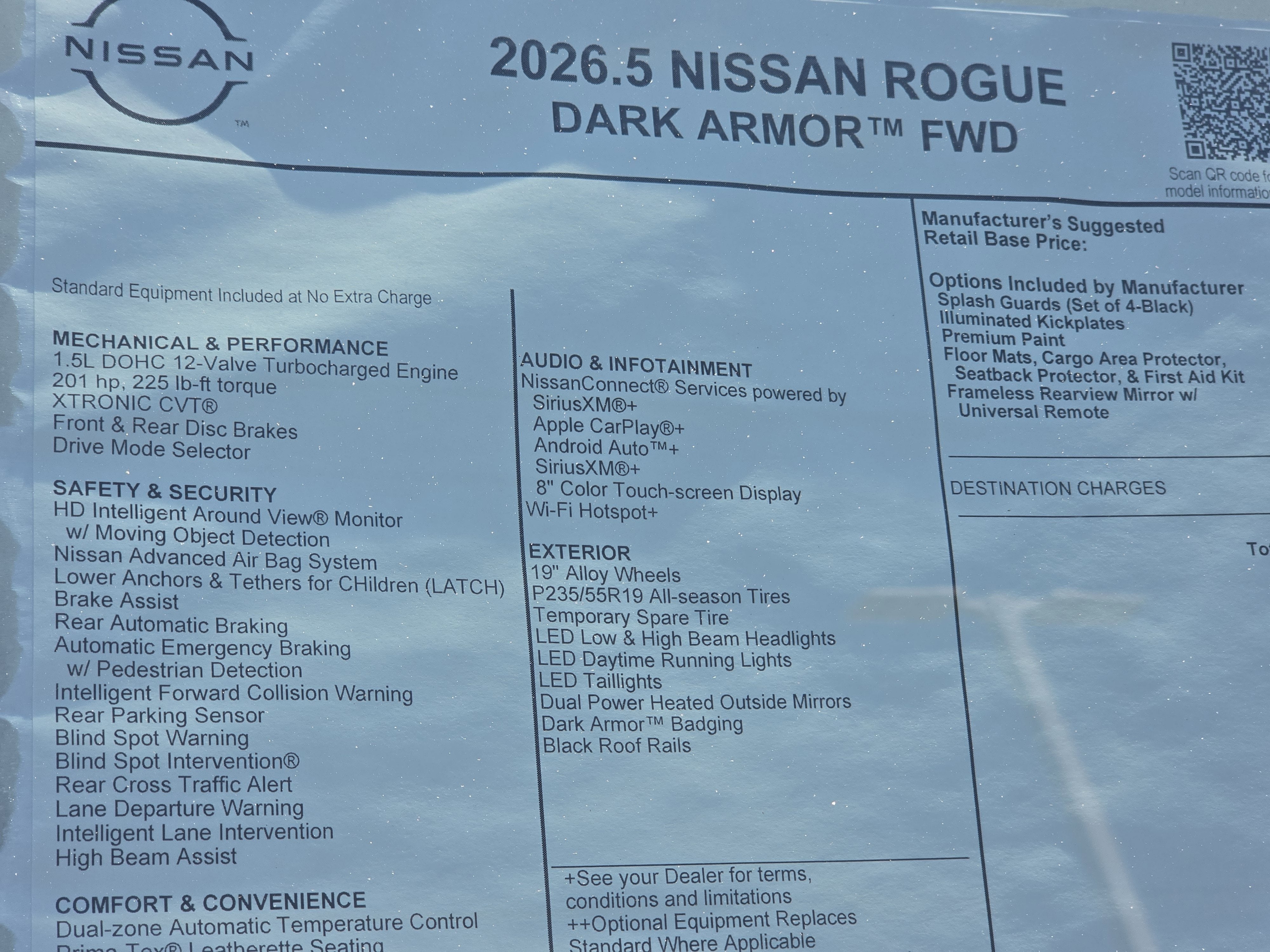 2026 Nissan Rogue Dark Armor
