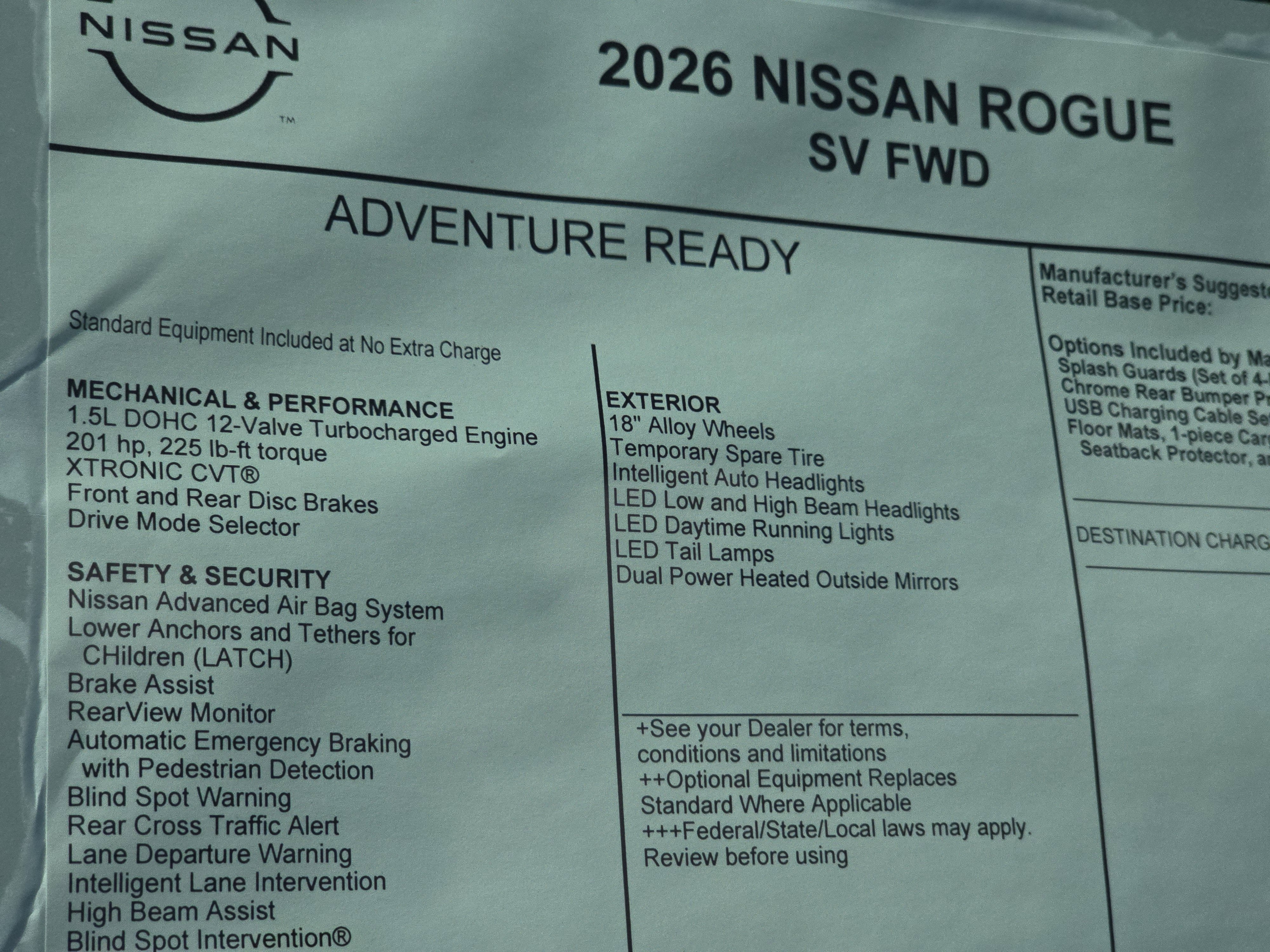 2026 Nissan Rogue SV