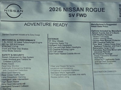 2026 Nissan Rogue SV