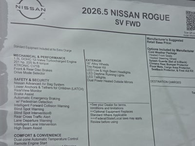 2026 Nissan Rogue SV