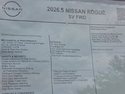 2026 Nissan Rogue SV