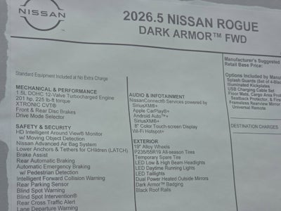 2026 Nissan Rogue Dark Armor
