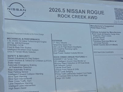 2026 Nissan Rogue Rock Creek